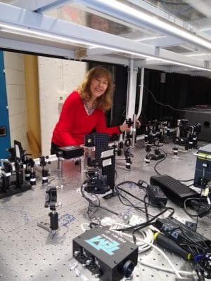 Prof. Berrah in her lab